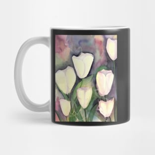 White Tulips at Night Mug